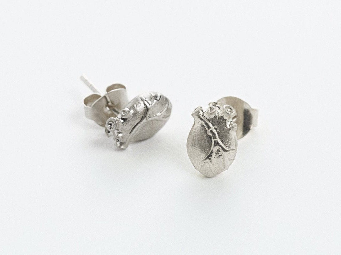 Human Heart Earrings silver – Bjørg Jewellery
